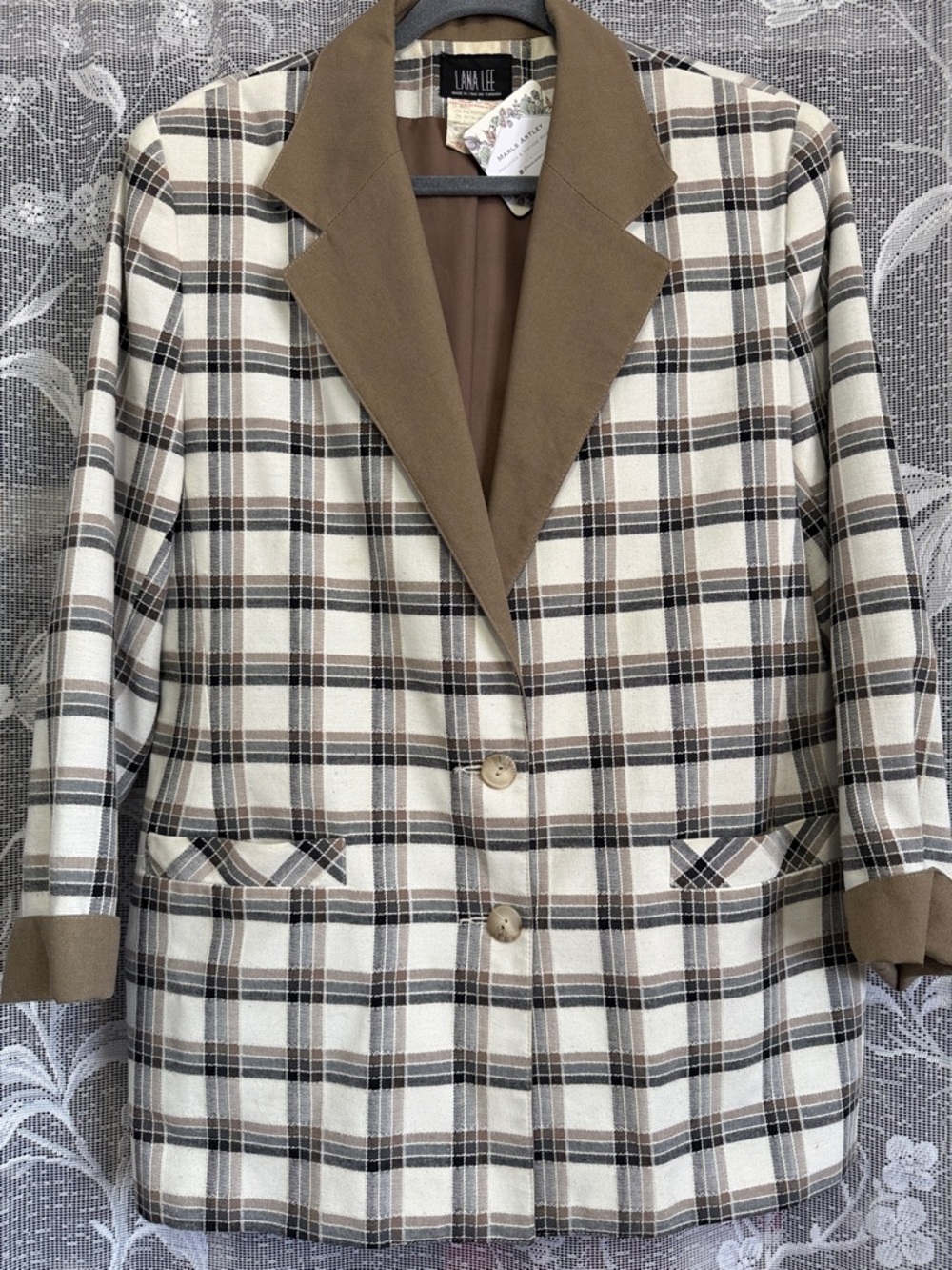 Vintage Lana Lee Checkered Blazer